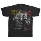 Black Route 66 graphic T-shirt by Velvet Errors featuring vintage-inspired Route 66 mock design on soft fabric.