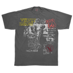 Gray Route 66 T-shirt by Velvet Errors featuring a classic design and the iconic Route 66 logo on the front.