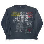 Blue Route 66 graphic long sleeve shirt by Velvet Errors featuring vintage-inspired Route 66 design on soft fabric.
