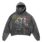 Gray Route 66 hoodie from Velvet Errors featuring a stylish Route 66 mock design on the front.