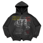 Gray Route 66-themed mockups by Velvet Errors featuring a premium zip design.