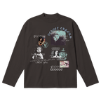 Broken System Baggy Long Sleeve - Off Black