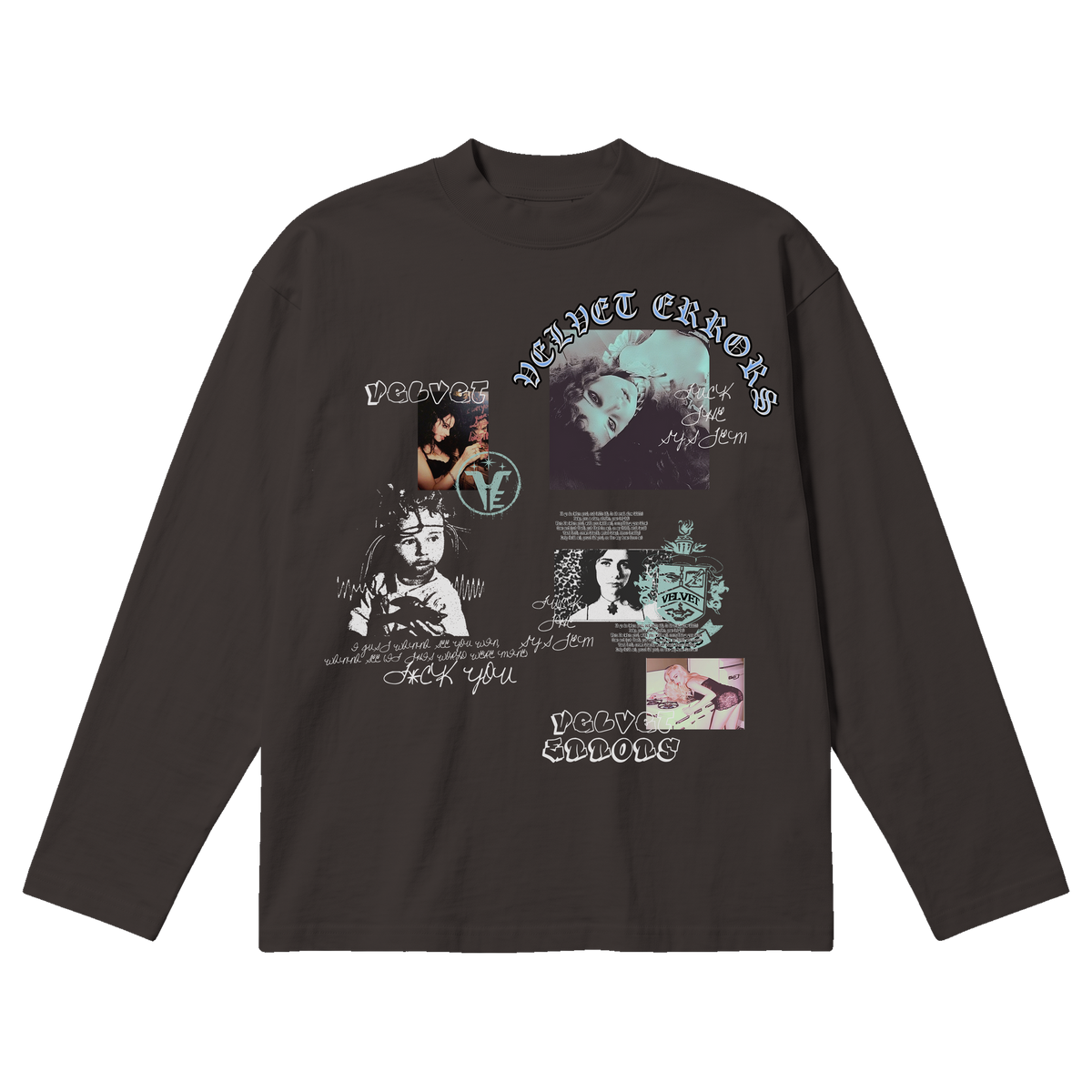 Broken System Baggy Long Sleeve - Off Black