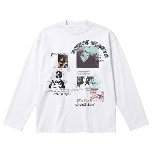 Broken System Baggy Long Sleeve - White