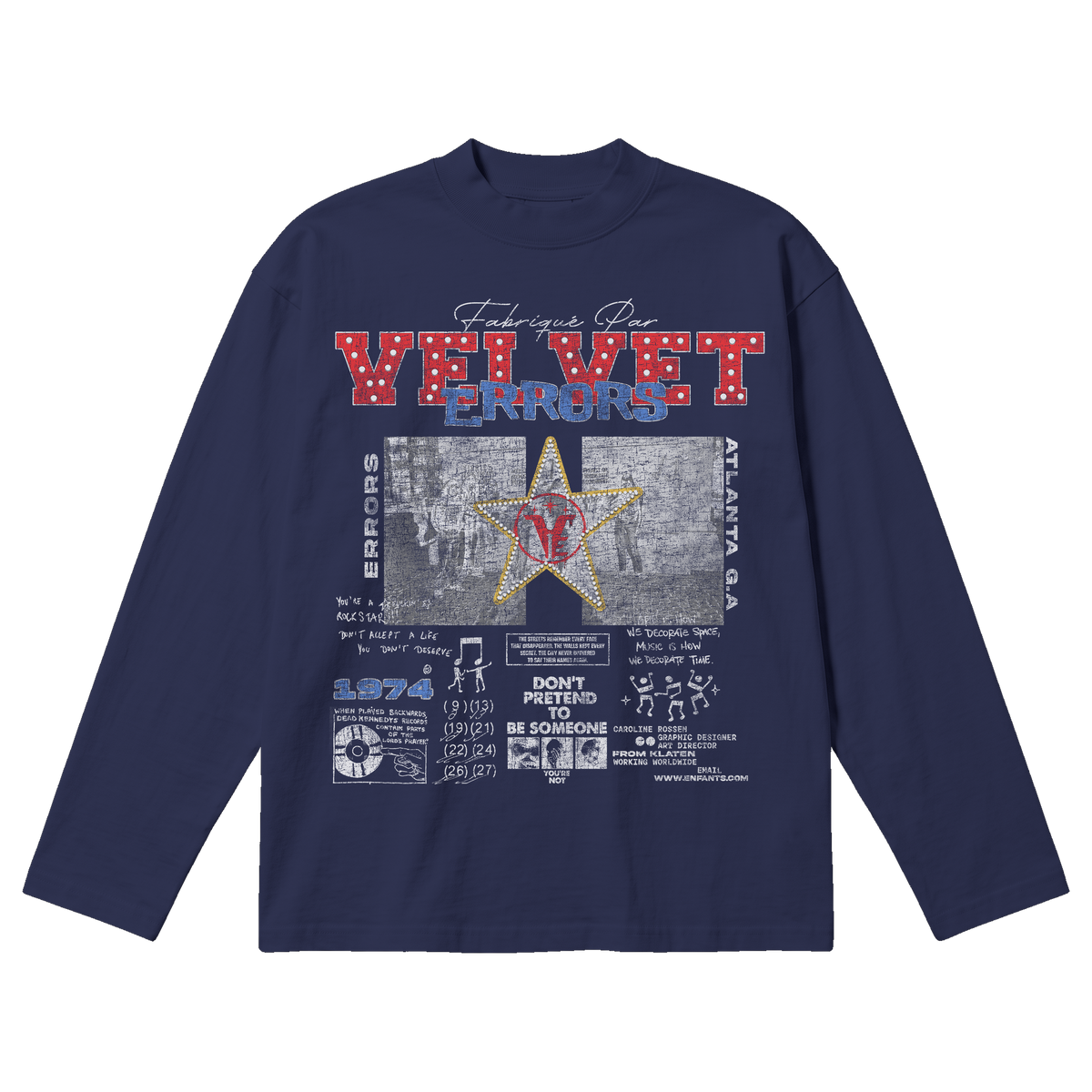 Don't Pretend Baggy Long Sleeve - Blue