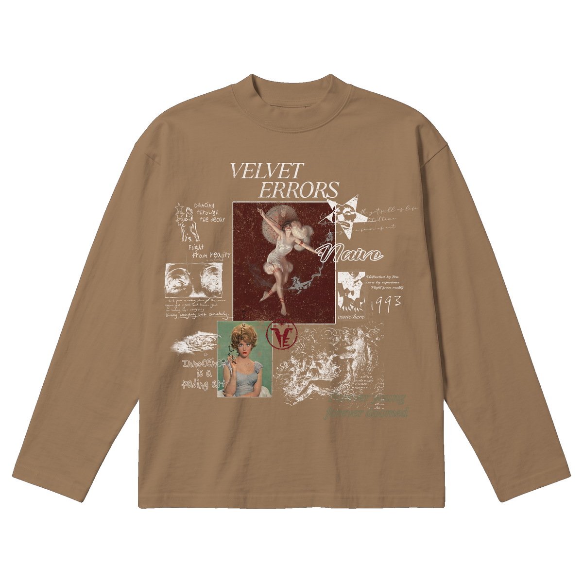 Doomed Youth Baggy Long Sleeve - Latte