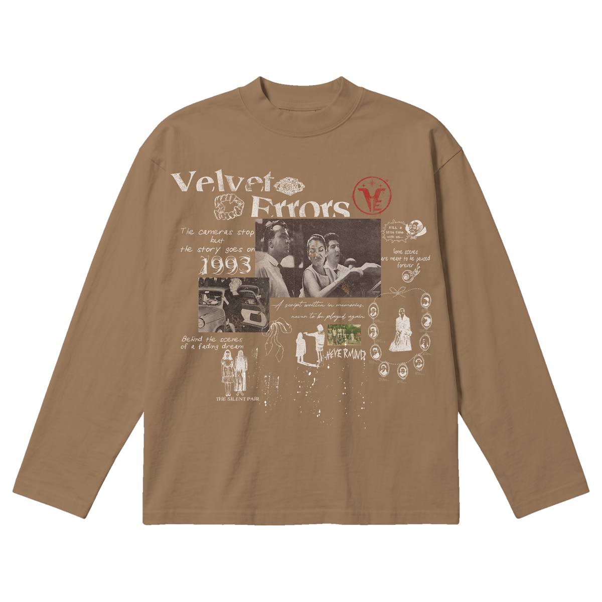 Fade Out Baggy Long Sleeve - Latte