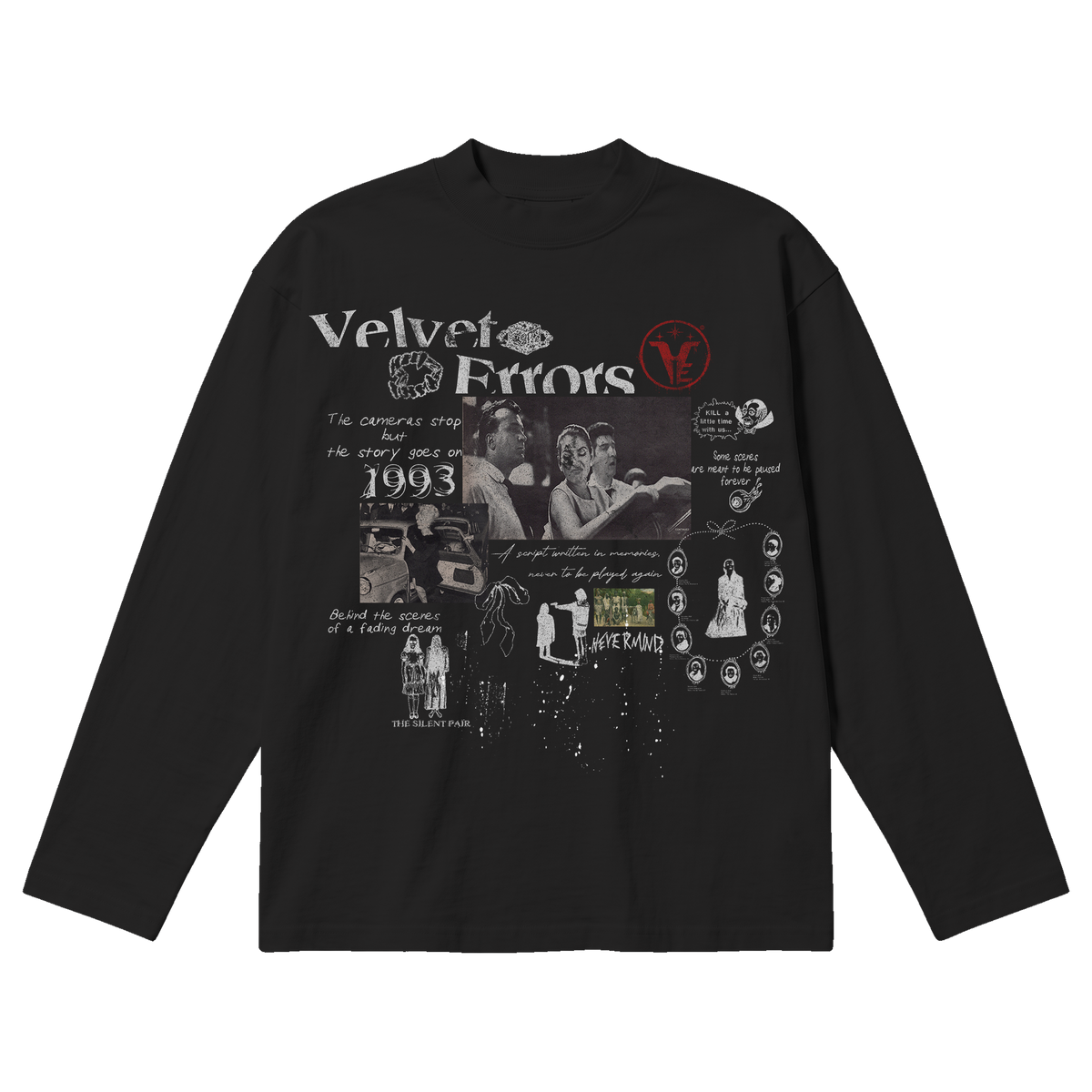 Fade Out Baggy Long Sleeve - Black