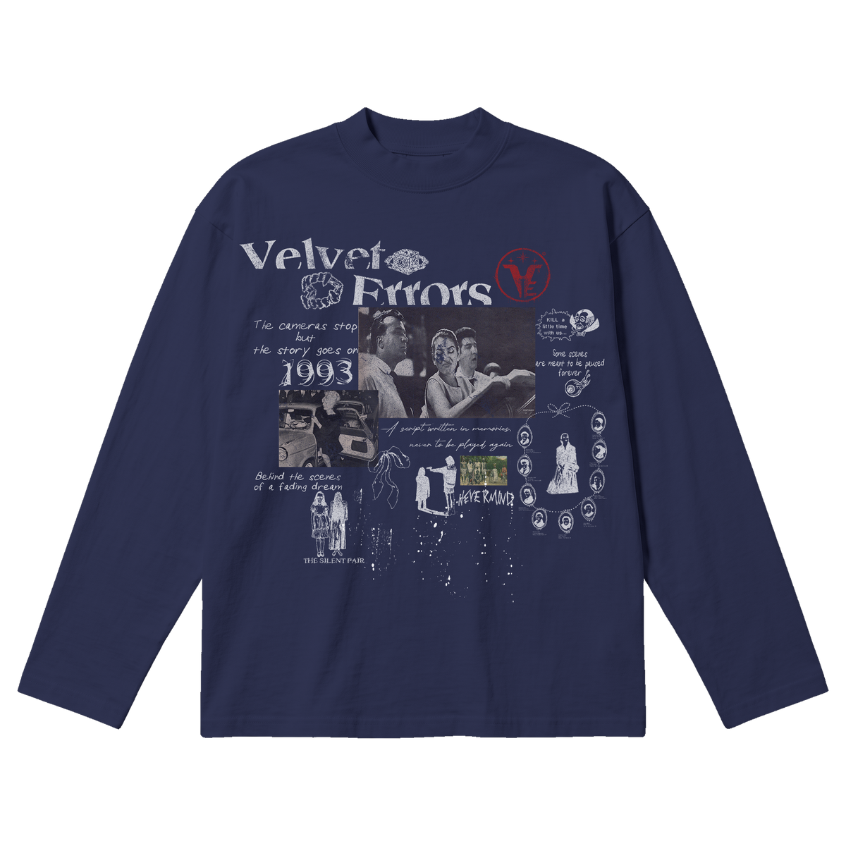 Fade Out Baggy Long Sleeve - Blue