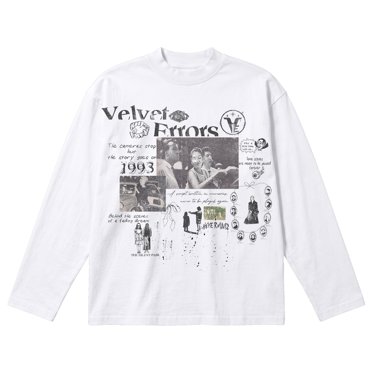Fade Out Baggy Long Sleeve - White