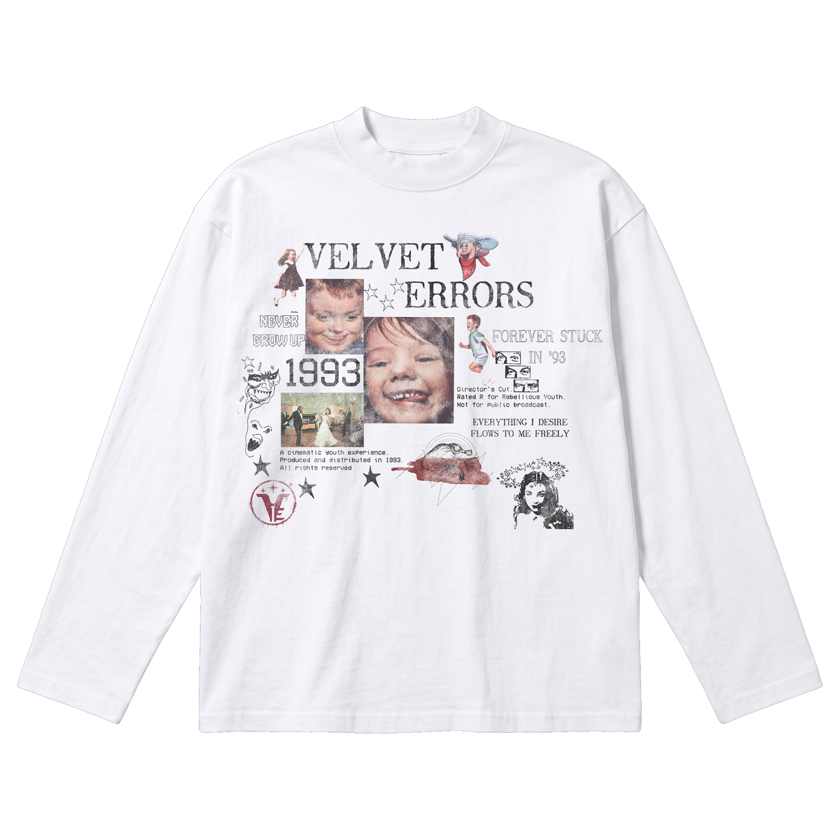 Forever Stuck Baggy Long Sleeve - White