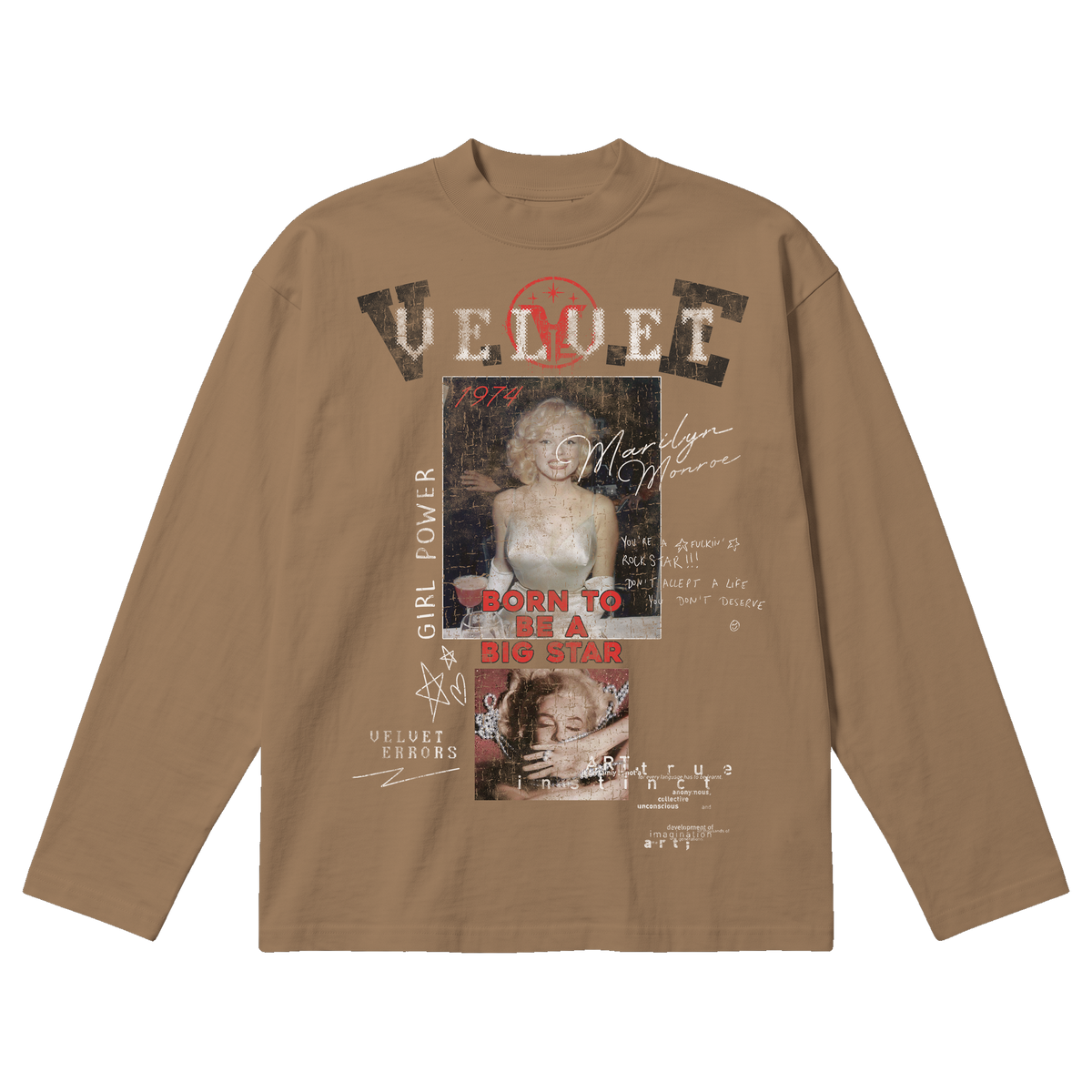 Rockstar Baggy Long Sleeve - Latte