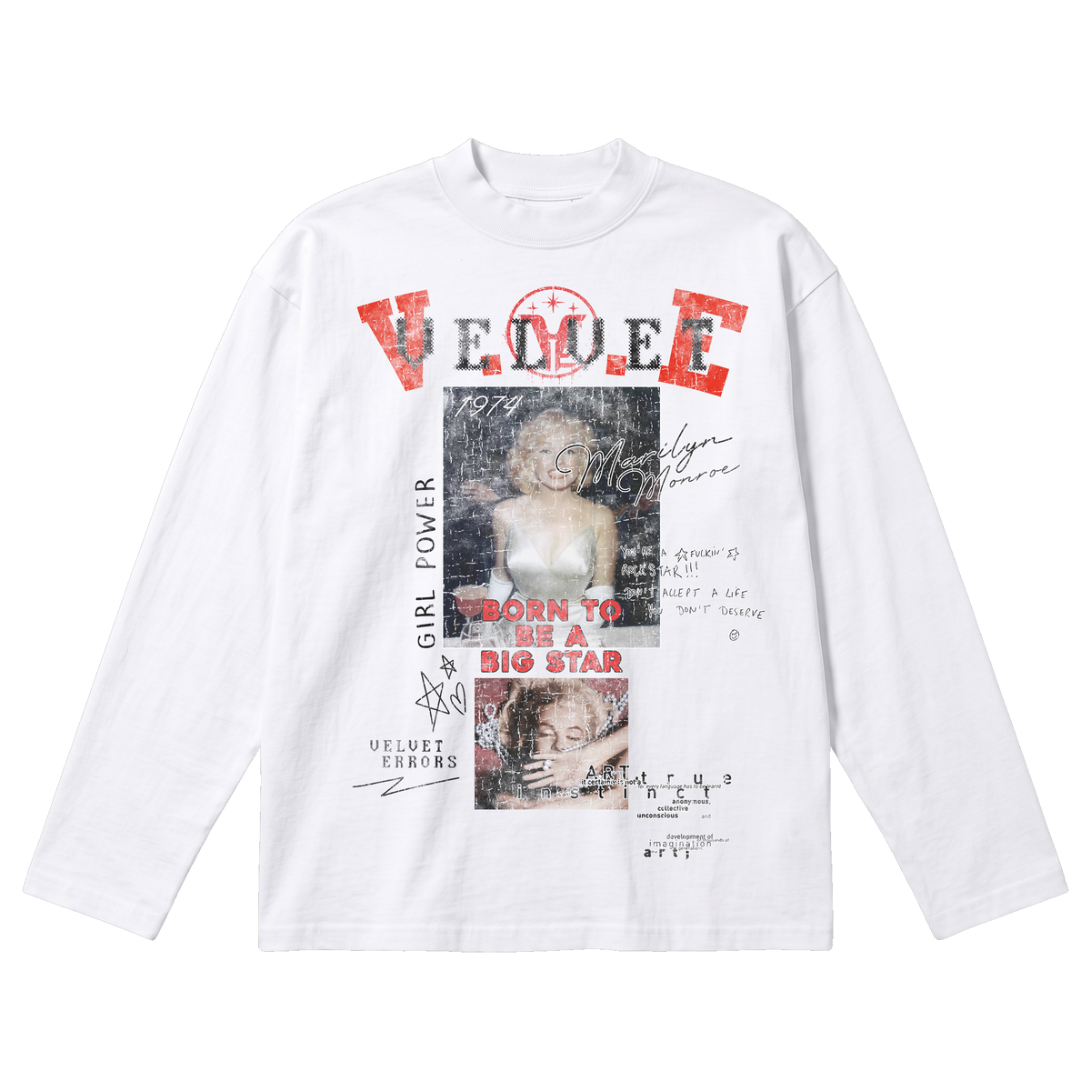 Rockstar Baggy Long Sleeve - White