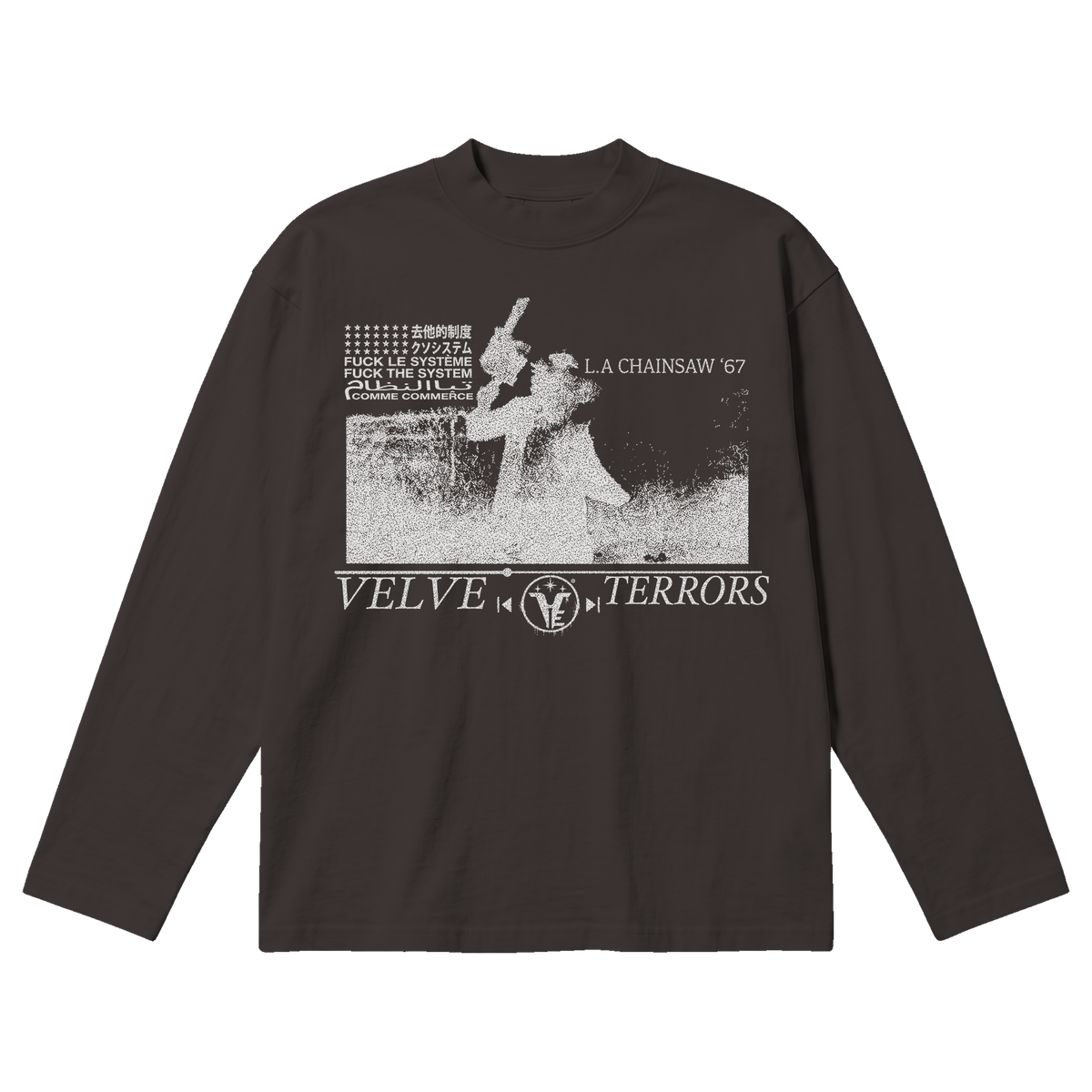 Terrors Baggy Long Sleeve - Off Black