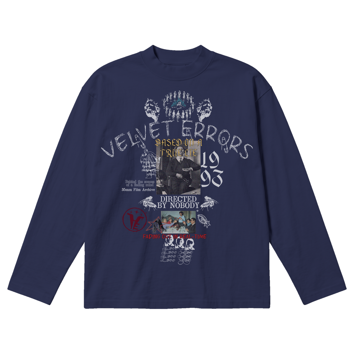 True Lies Baggy Long Sleeve - Blue