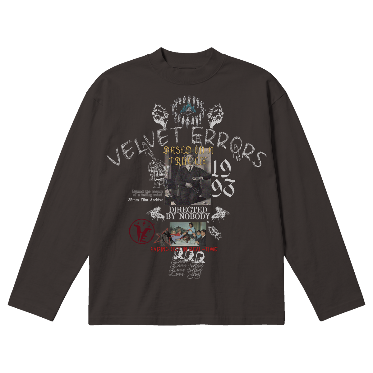 True Lies Baggy Long Sleeve - Off Black