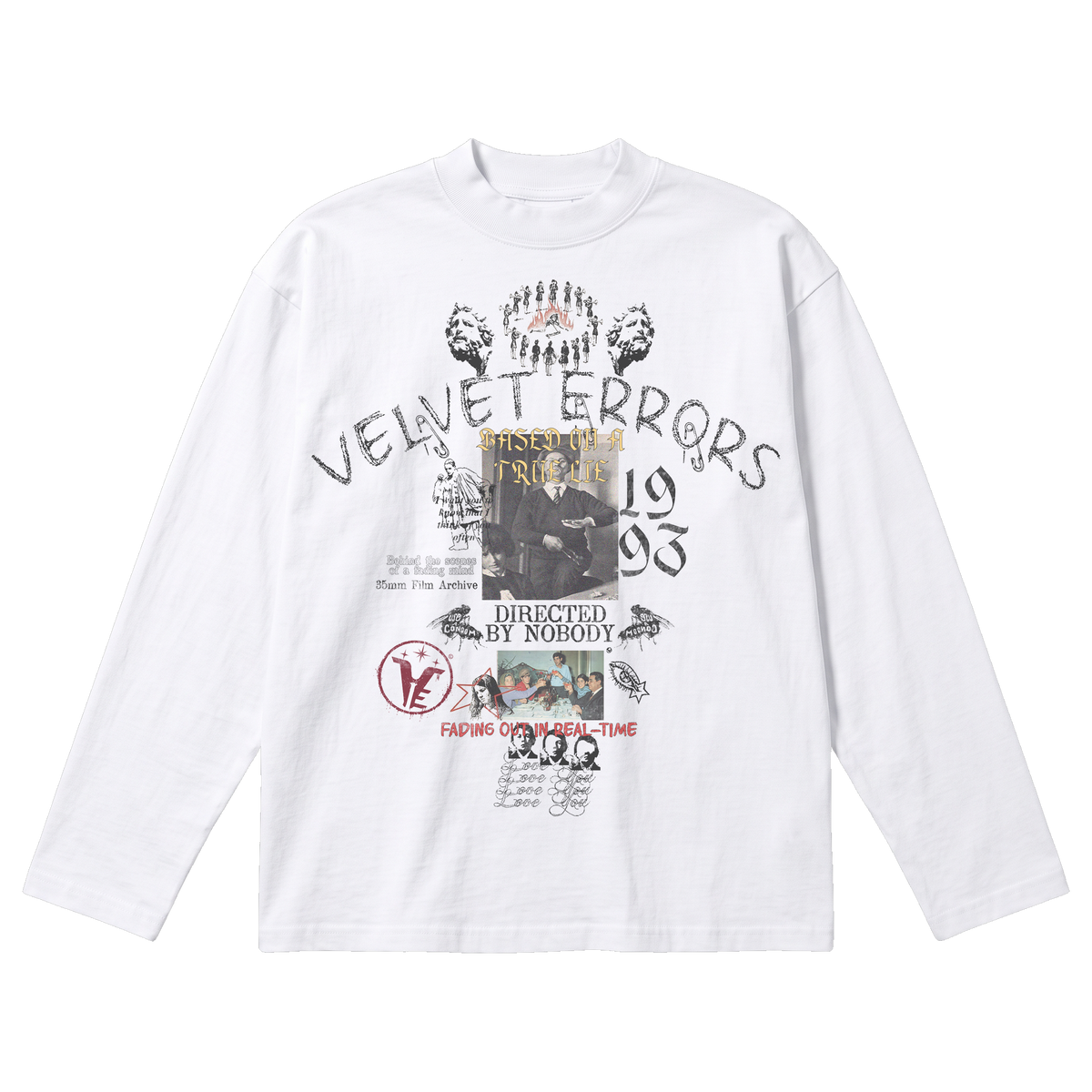 True Lies Baggy Long Sleeve - White