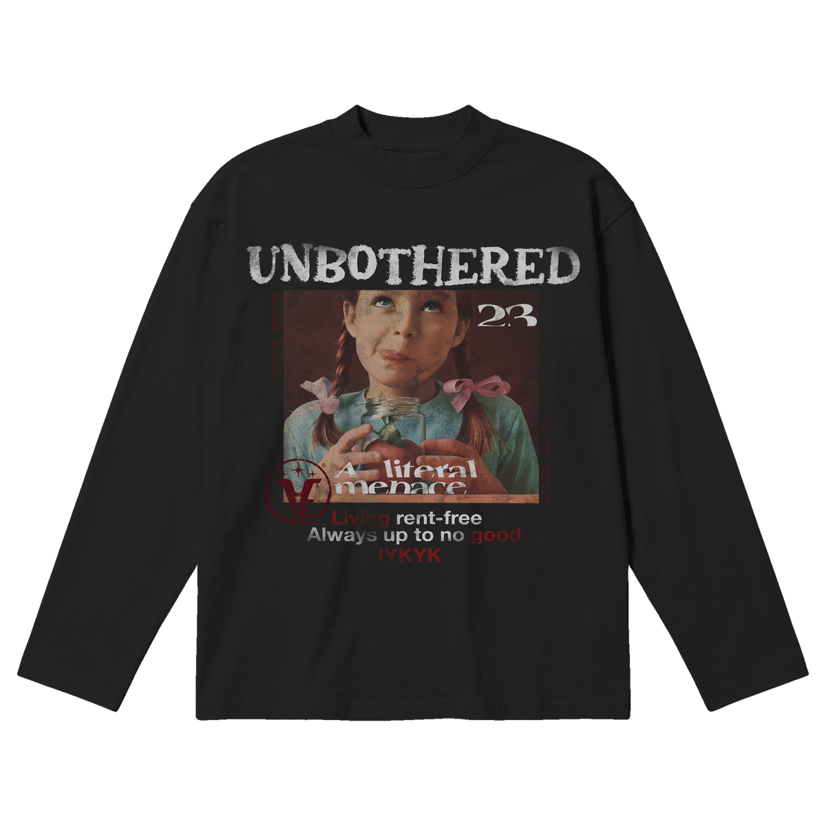 Unbothered Baggy Long Sleeve - Black