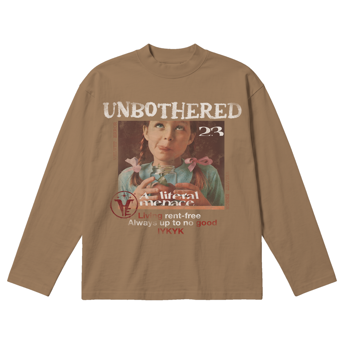 Unbothered Baggy Long Sleeve - Latte