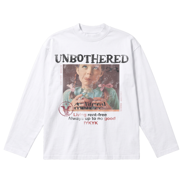 Unbothered Baggy Long Sleeve - White