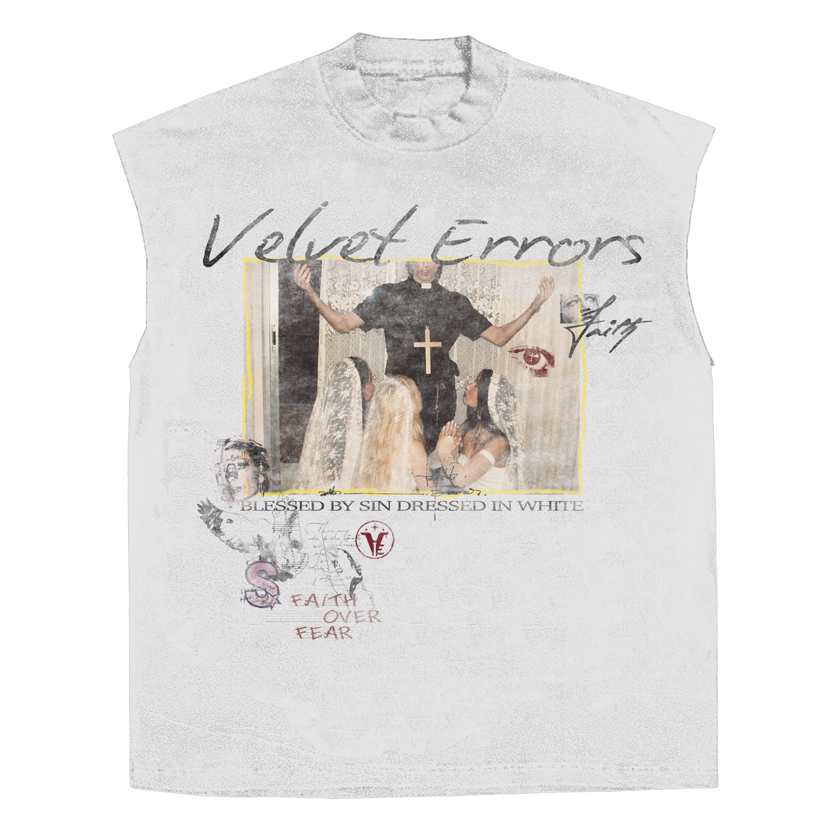 Blessed Sleeveless Tee - White