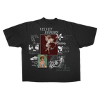 Black Velvet Errors Doomed Youth Drop T-shirt featuring a bold graphic design on the front.