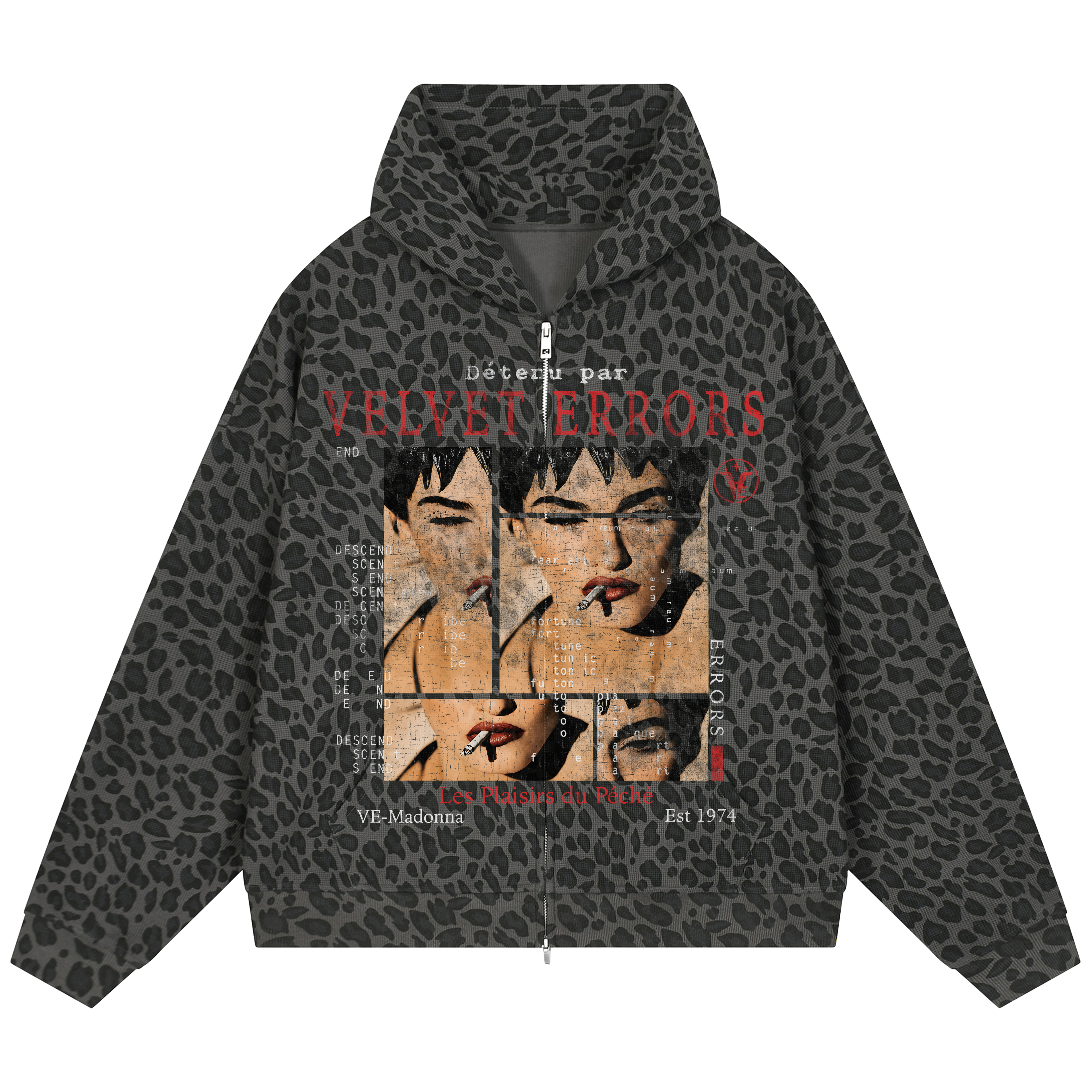 Velvet Errors Waffle Mocks featuring a Madonna-inspired design with vibrant colors and detailed artwork on a canvas.