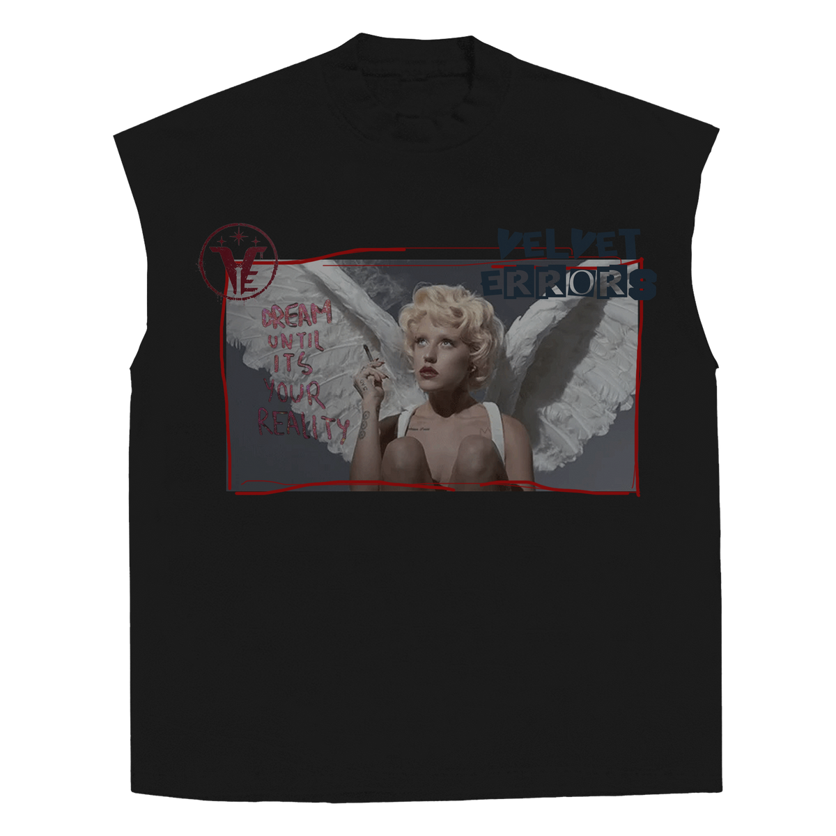Reality Sleeveless Tee - Black