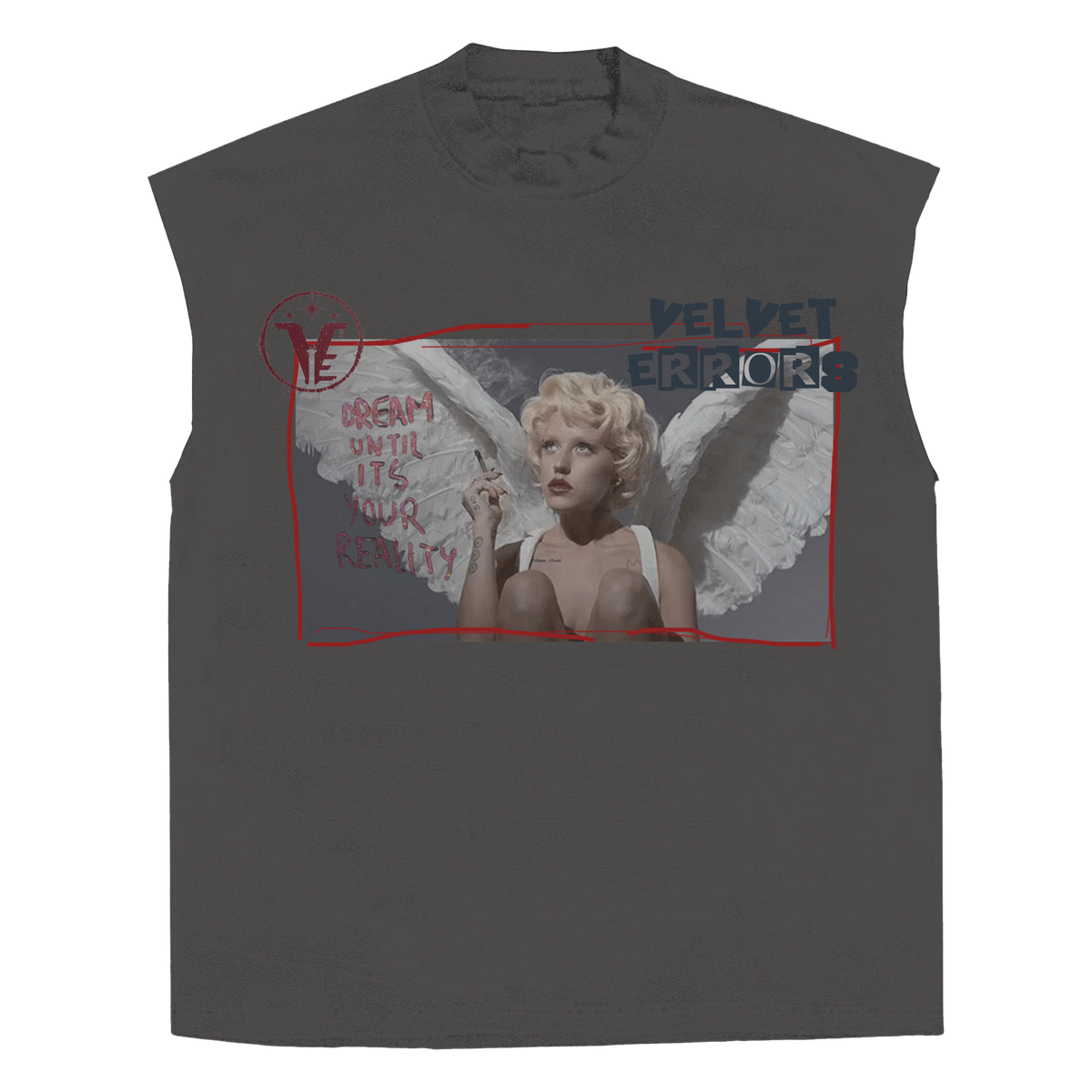 Reality Sleeveless Tee - Grey