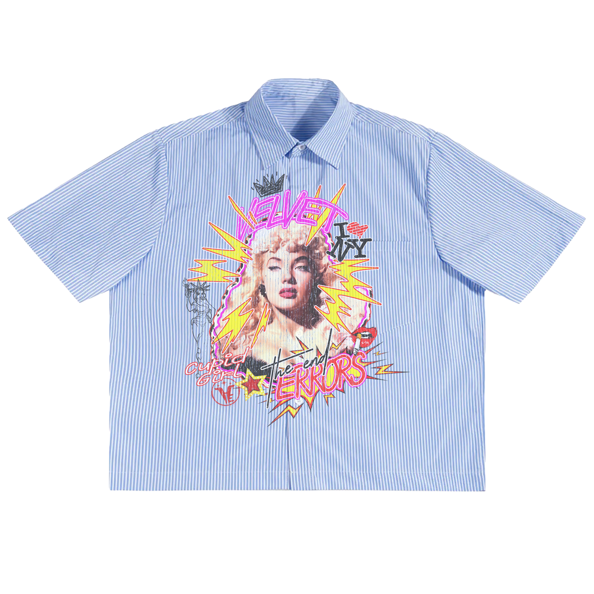 The End - Blue Button Up Blank
