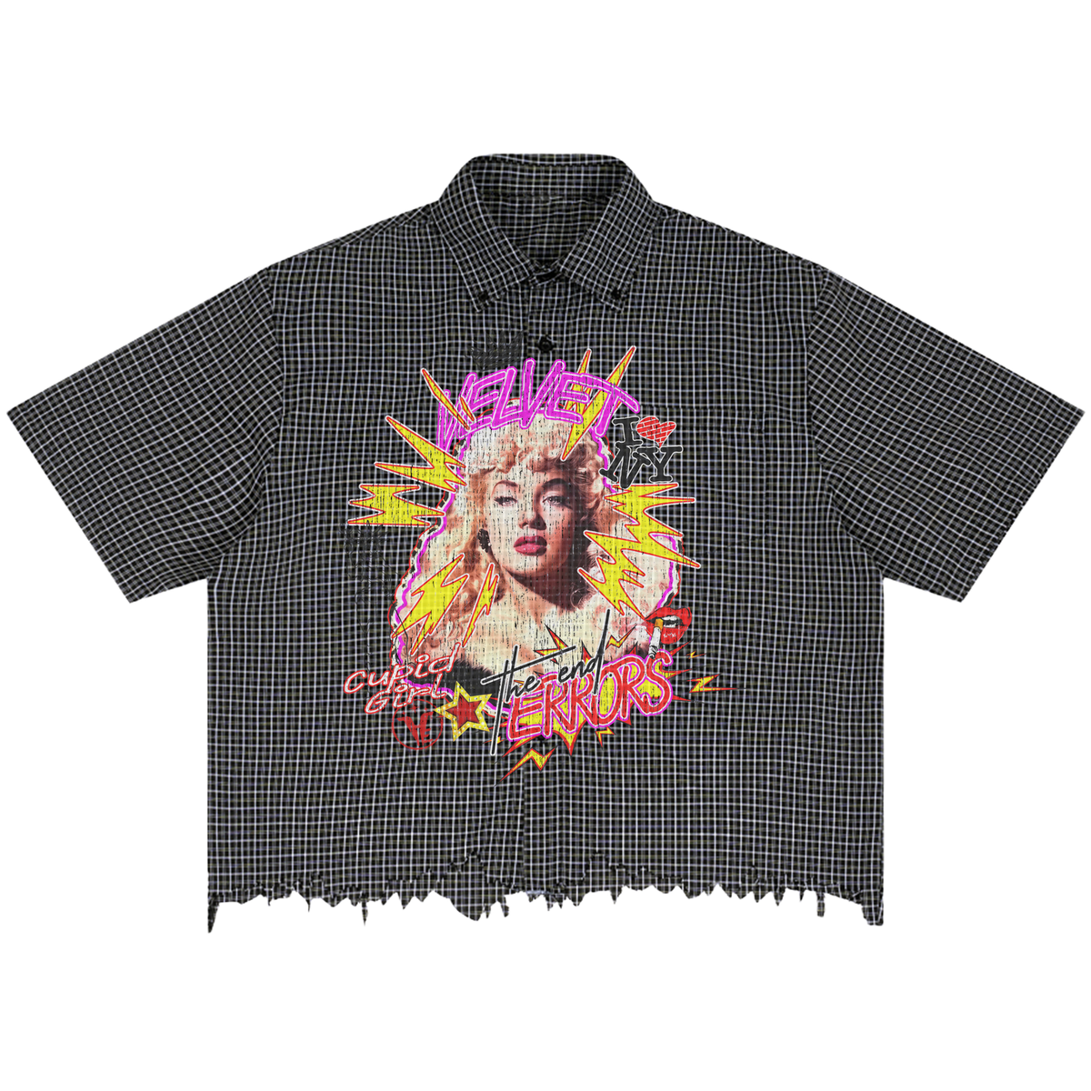 The End - Distress Button Up Blank