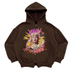 The End - Premium Zip Up Blank Brown