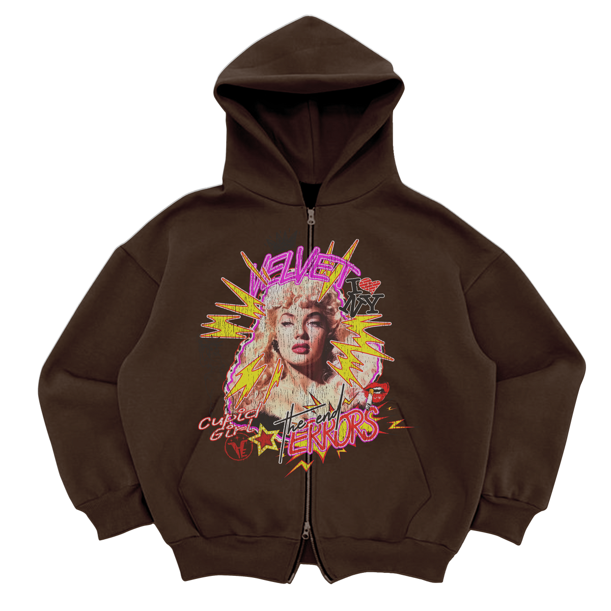 The End - Premium Zip Up Blank Brown