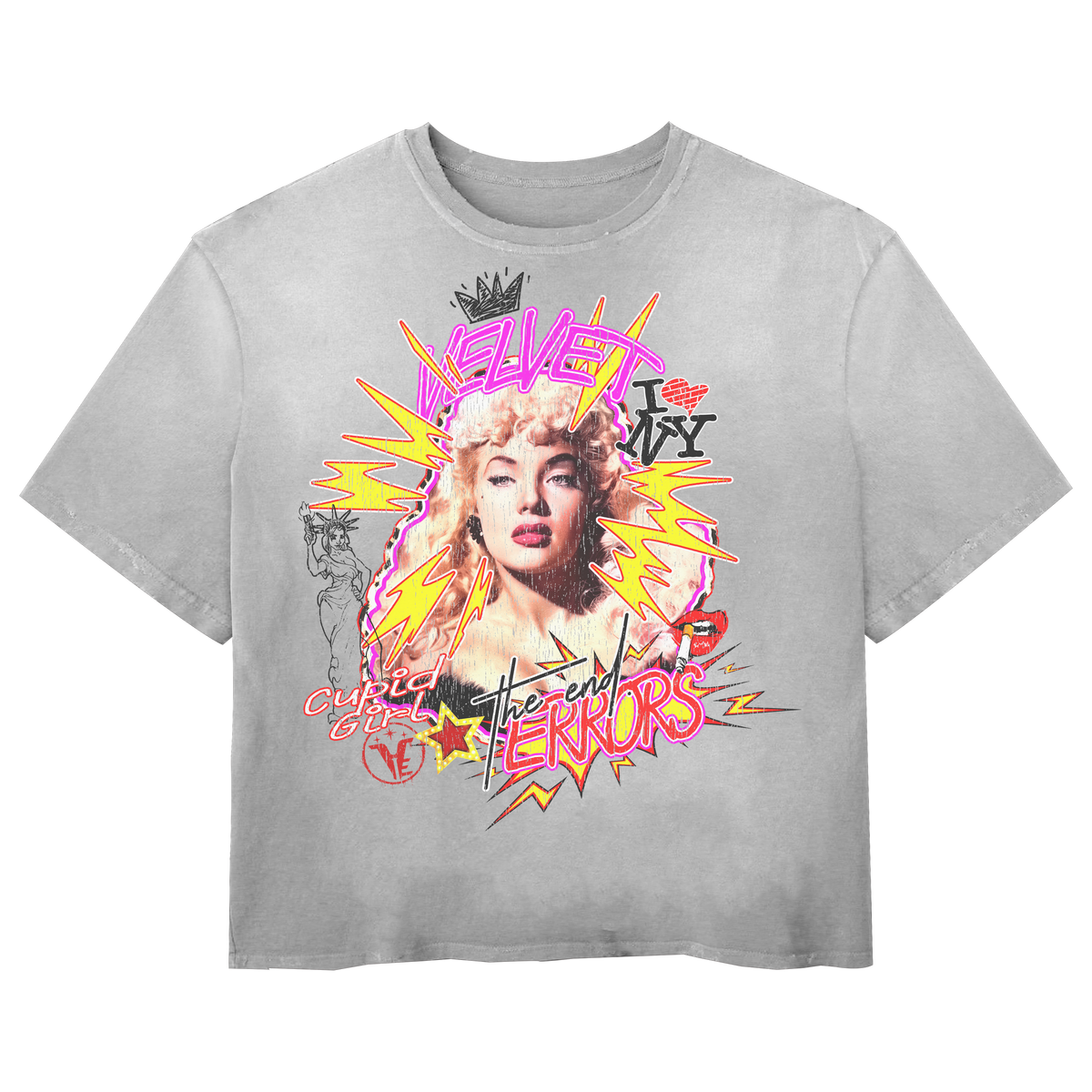 The End - Vintage Tee Blank white
