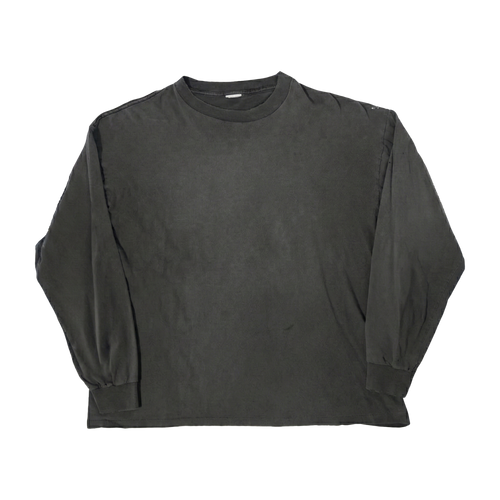 Black Velvet Errors long sleeve blank shirt, plain black long sleeve top for casual wear, soft fabric and simple design.