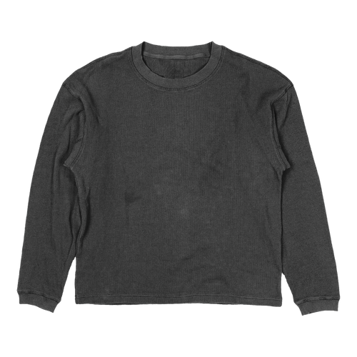 Gray blank thermal shirt by Velvet Errors, lightweight and comfortable, with a smooth fabric and simple design.
