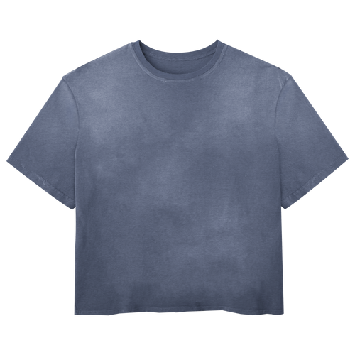 Light blue Velvet Errors Blank Wash Tee, a casual cotton T-shirt with a relaxed fit and simple design, displayed flat on a white background.