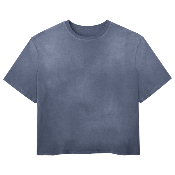 Light blue Velvet Errors Blank Wash Tee, a casual cotton T-shirt with a relaxed fit and simple design, displayed flat on a white background.