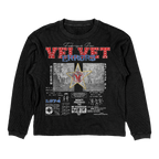 Velvet Errors thermal new mocks featuring black fabric and detailed mock-up design, ideal for fashion or clothing display.