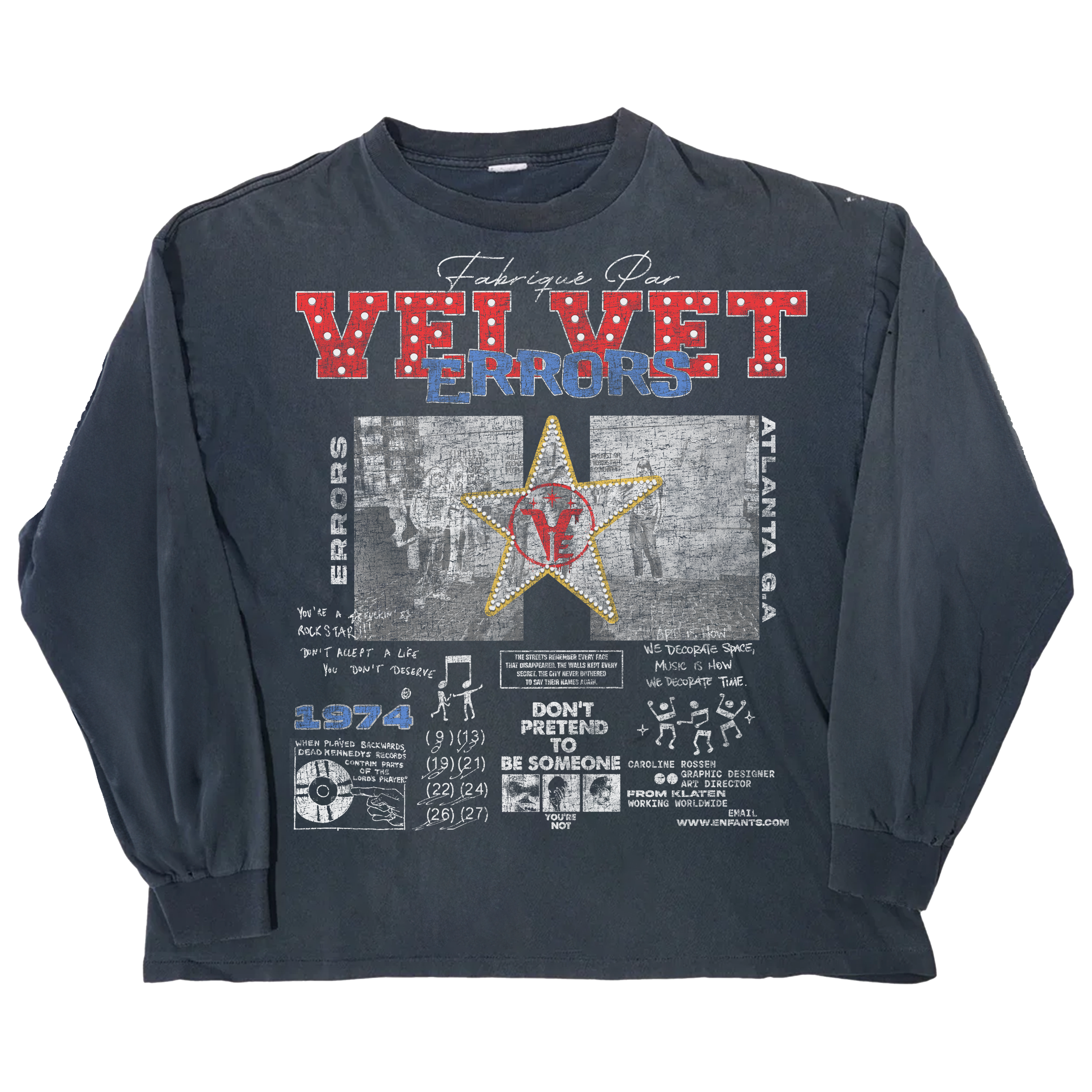 Blue long sleeve shirt from Velvet Errors' Don't Pretend collection, featuring a casual, comfortable fit and soft fabric.
