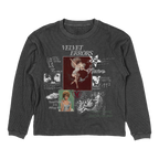 Grey Doomed Youth Thermal by Velvet Errors, cozy thermal top with ribbed cuffs and a relaxed fit, ideal for casual wear.