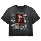Black Doomed Youth Wash T-shirt by Velvet Errors featuring a graphic print and casual fit.