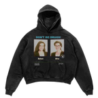 Black hoodie featuring "Side Effects Mocks" graphic from Velvet Errors, casual streetwear style with front print.