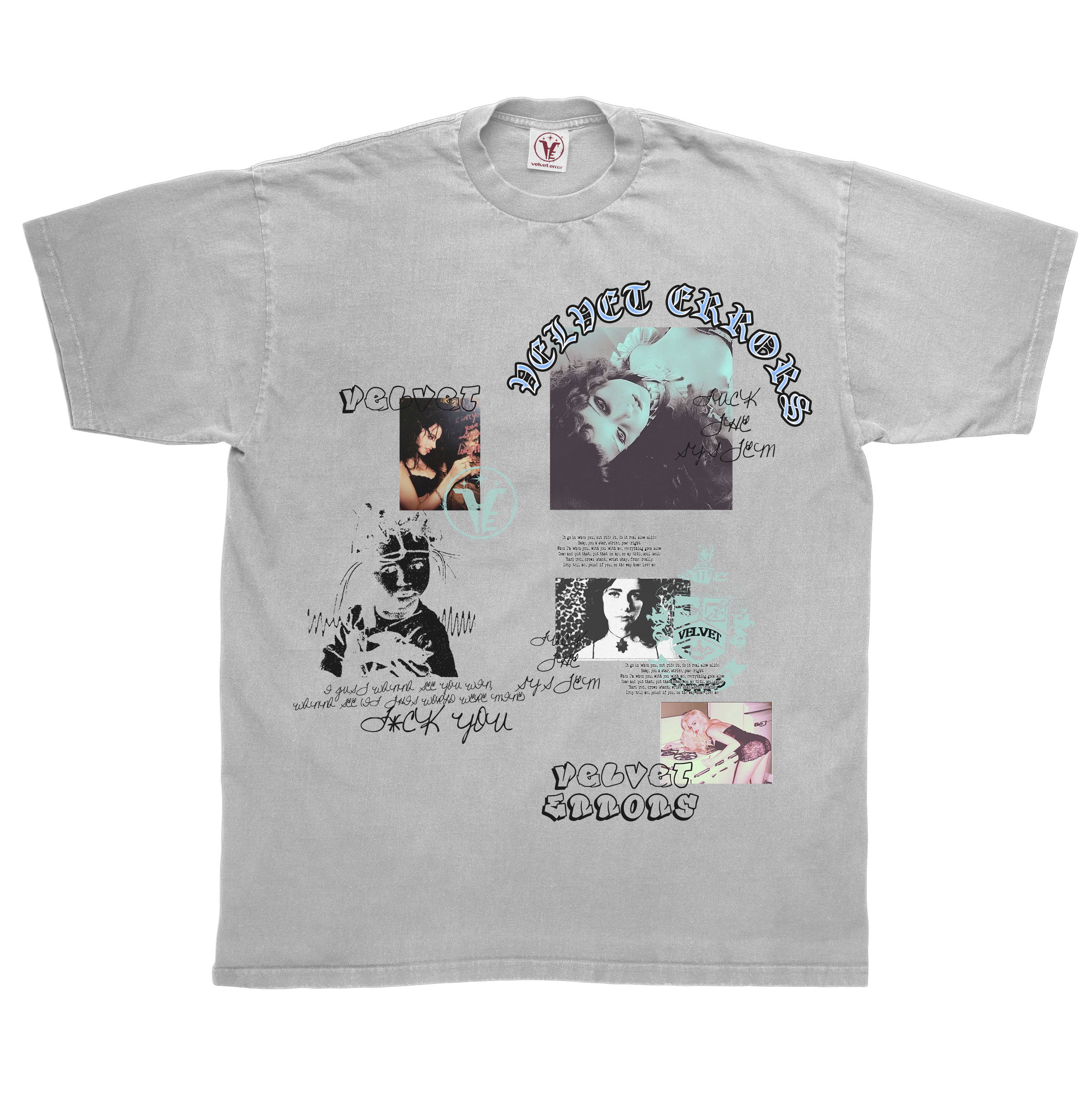 Broken System Mocks by Velvet Errors featuring a white graphic design on a black background.