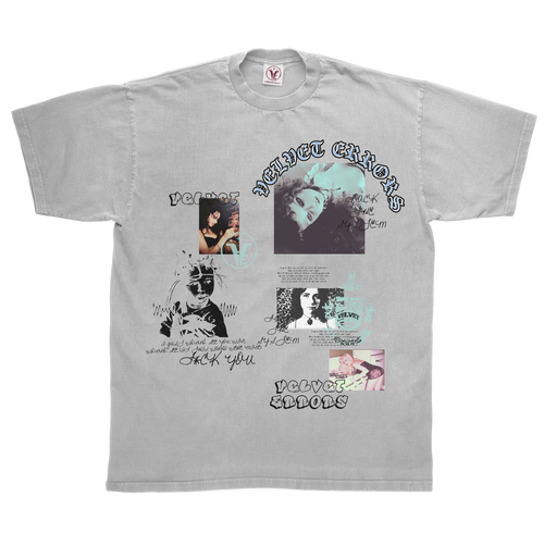 Broken System Mocks by Velvet Errors featuring a white graphic design on a black background.