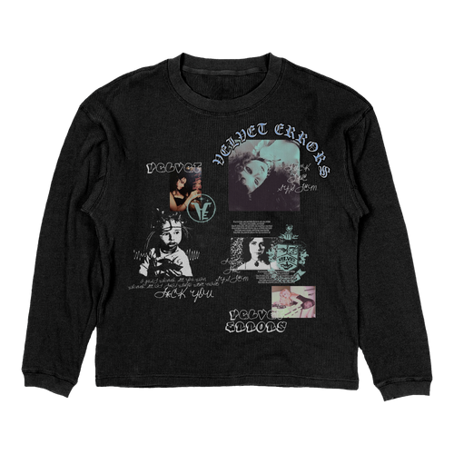 Broken System Thermal by Velvet Errors, black thermal hat with distressed design and bold logo, casual streetwear style.