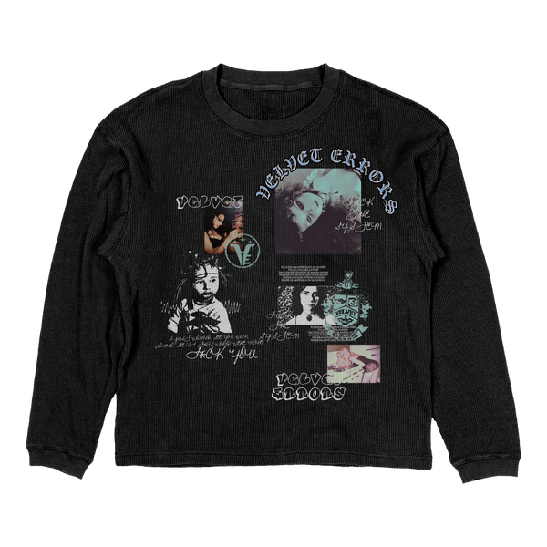 Broken System Thermal by Velvet Errors, black thermal hat with distressed design and bold logo, casual streetwear style.