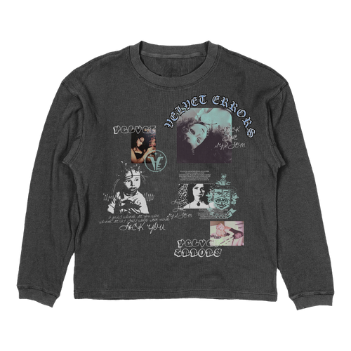 Broken System Thermal by Velvet Errors featuring a grey thermal fabric with a distressed, broken design pattern.