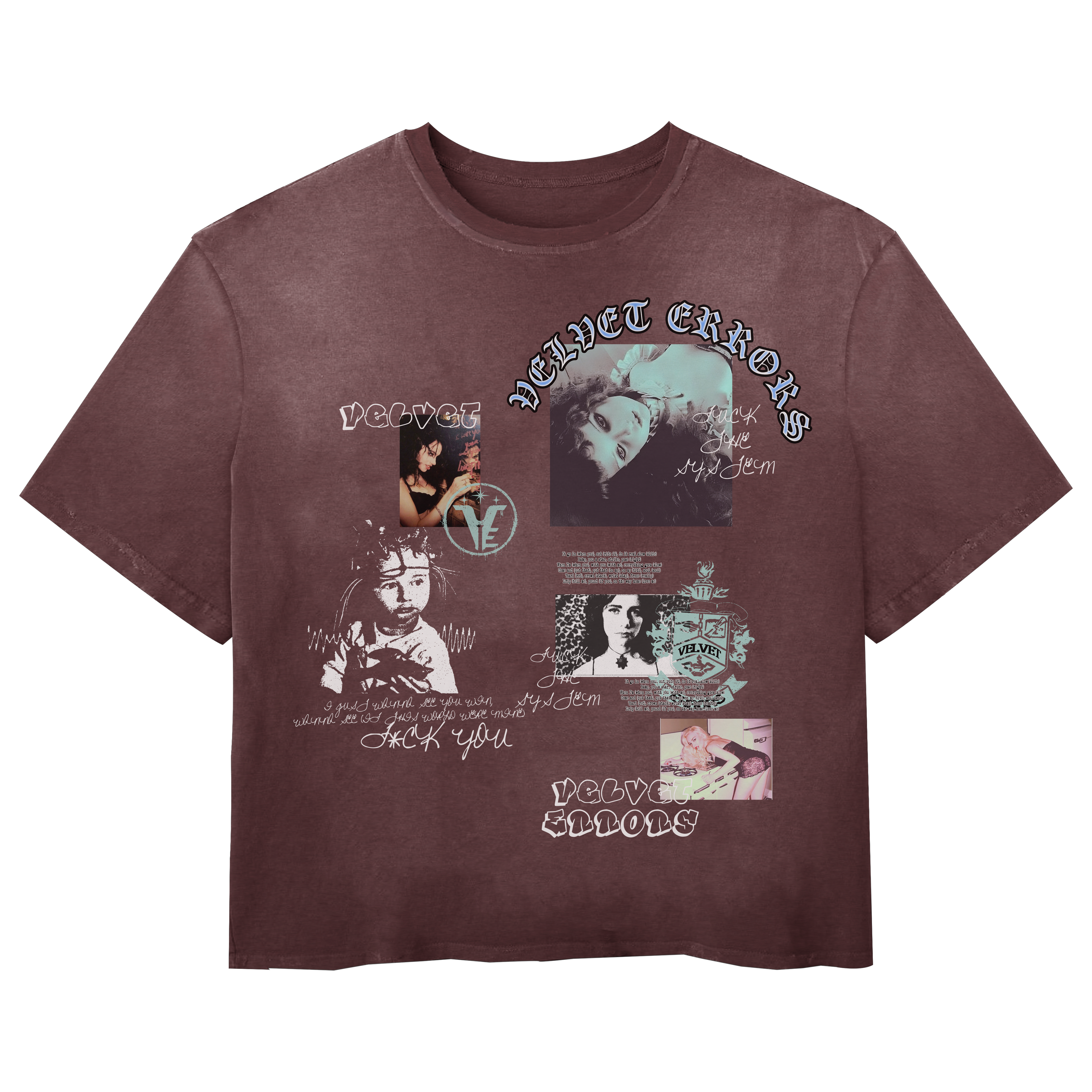 Broken System Mocks by Velvet Errors, featuring a distressed, artistic design with the text "fckwashred" on a textured background.