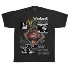 Black Feral Tee by Velvet Errors featuring a classic graphic design on soft cotton fabric.